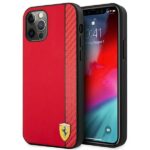 Nugarėlės dėklai Ferrari  Ferrari FESAXHCP12LRE iPhone 12 Pro Max 6.7" red/red hardcase On Track Carbon Stripe 