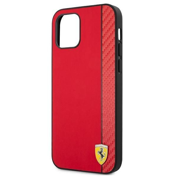 Tagakaaned Ferrari Ferrari FESAXHCP12LRE iPhone 12 Pro Max 6.7" red/red hardcase On Track Carbon Stripe