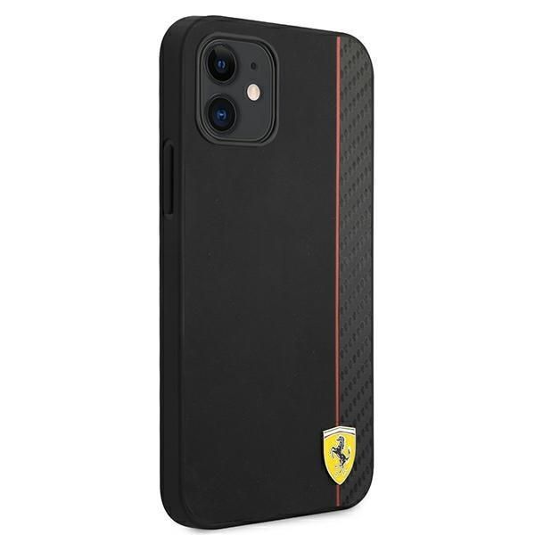 Tagakaaned Ferrari Ferrari FESAXHCP12SBK iPhone 12 mini 5.4" black/black hardcase On Track Carbon Stripe