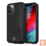 Back panel cover Mercedes-Benz  Mercedes Leather Perforated Area Case for iPhone 12 Pro Max - Black 