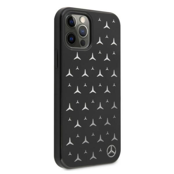 Back panel cover Mercedes-Benz Mercedes Silver Stars Pattern Case for iPhone 12 / iPhone 12 Pro - Black