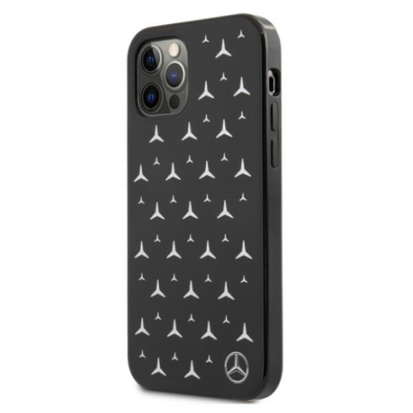 Back panel cover Mercedes-Benz Mercedes Silver Stars Pattern Case for iPhone 12 / iPhone 12 Pro - Black