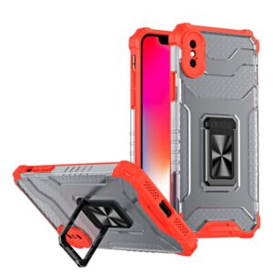 Aizmugurējais vāciņš Hurtel  Crystal Ring Case Kickstand Tough Rugged Cover for iPhone XS Max red 