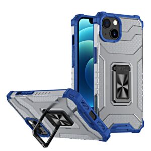 Aizmugurējais vāciņš Hurtel - Crystal Ring Case Kickstand Tough Rugged Cover for iPhone 12 mini blue 