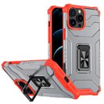 Nugarėlės dėklai Hurtel  Crystal Ring Case Kickstand Tough Rugged Cover for iPhone 12 Pro red 