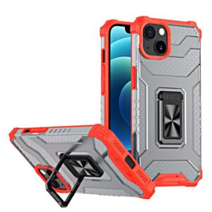 Aizmugurējais vāciņš Hurtel  Crystal Ring Case Kickstand Tough Rugged Cover for iPhone 13 mini red 