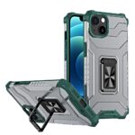 Aizmugurējais vāciņš Hurtel  Crystal Ring Case Kickstand Tough Rugged Cover for iPhone 13 mini green 