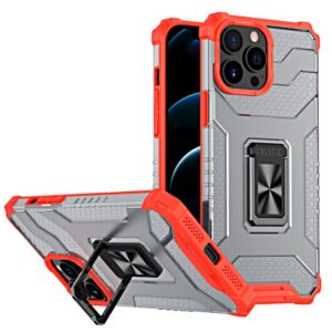 Aizmugurējais vāciņš Hurtel  Crystal Ring Case Kickstand Tough Rugged Cover for iPhone 13 Pro red 