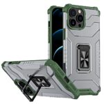 Tagakaaned Hurtel  Crystal Ring Case Kickstand Tough Rugged Cover for iPhone 13 Pro green 