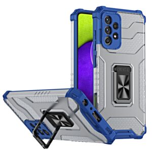 Aizmugurējais vāciņš Hurtel  Crystal Ring Case Kickstand Tough Rugged Cover for Samsung Galaxy A72 4G blue 