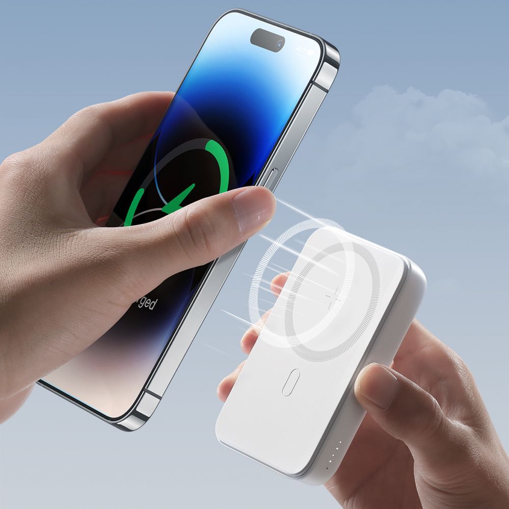 Väline aku Joyroom Powerbank Joyroom JR-W020 20W 10000mAh MagSafe + USB-C - USB-C cable 0.25m - white