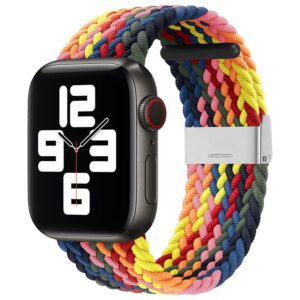 Aizmugurējais vāciņš Hurtel  Braided Fabric Strap Bracelet Strap Fabric Band for Apple Watch 38 / 40 / 41 mm - Multicolor 