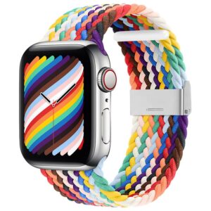 Back panel cover Hurtel - Braided Fabric Strap Bracelet Strap Fabric Band for Apple Watch 38 / 40 / 41 mm - Multicolor 