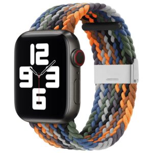 Aizmugurējais vāciņš Hurtel - Braided Fabric Strap Bracelet Strap Fabric Band for Apple Watch 38 / 40 / 41 mm - Multicolor 