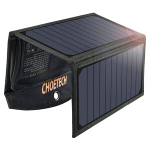 Adapteris Choetech  Choetech SC001 solar foldable charger 19W 2x USB-A - black 