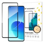 Protective glass Wozinsky  Wozinsky Tempered Glass Full Glue Super Tough Screen Protector Full Coveraged with Frame Case Friendly for Oppo Reno6 4G black 