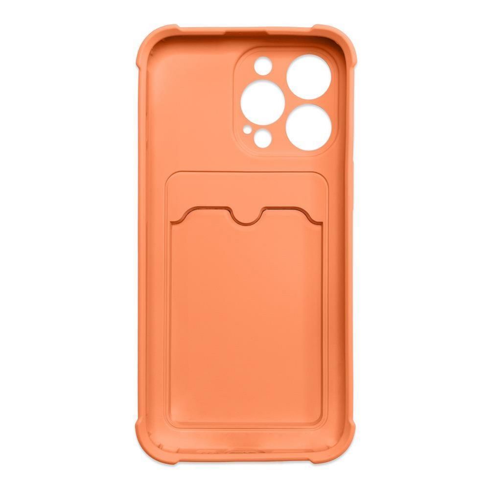 Back panel cover Hurtel Card Armor Case Pouch Cover For Samsung Galaxy A32 4G Card Wallet Silicone Armor Cover Air Bag Orange