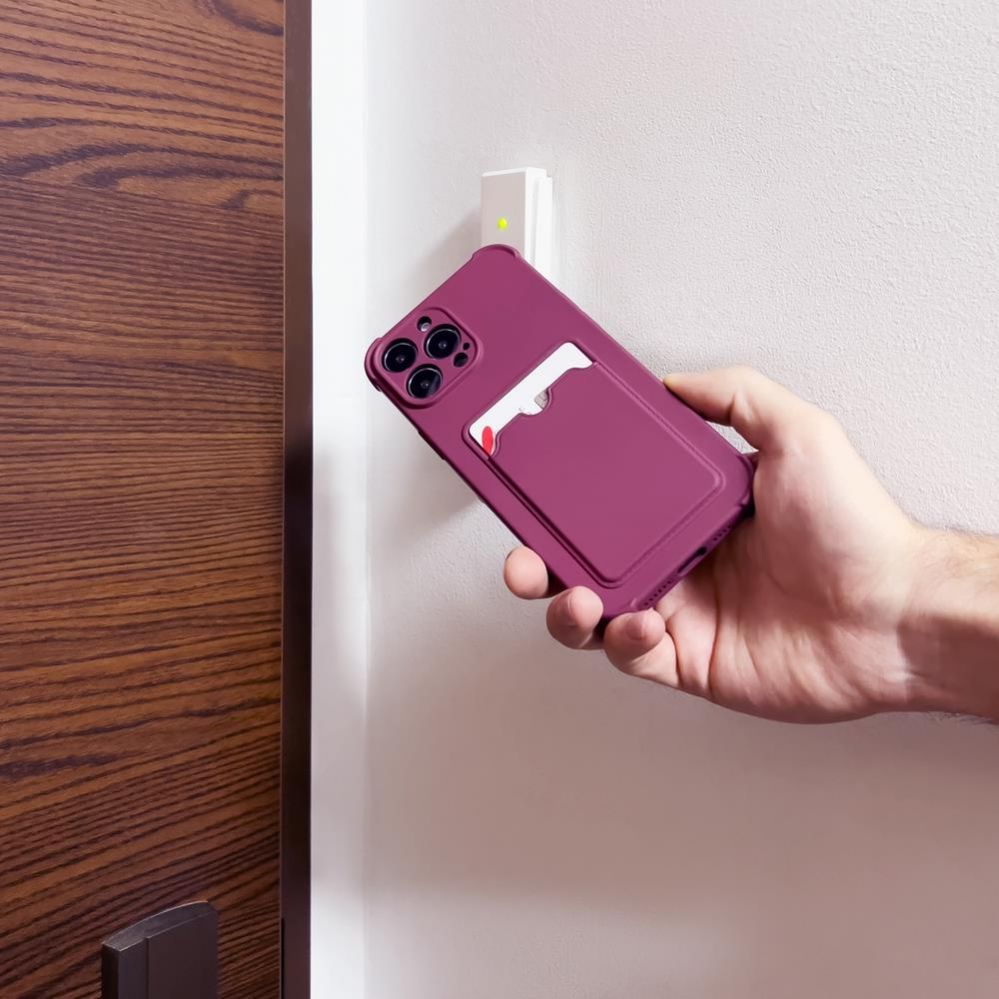 Back panel cover Hurtel Card Armor Case Pouch Cover For Samsung Galaxy A22 4G Card Wallet Silicone Armor Cover Air Bag Navy Blue