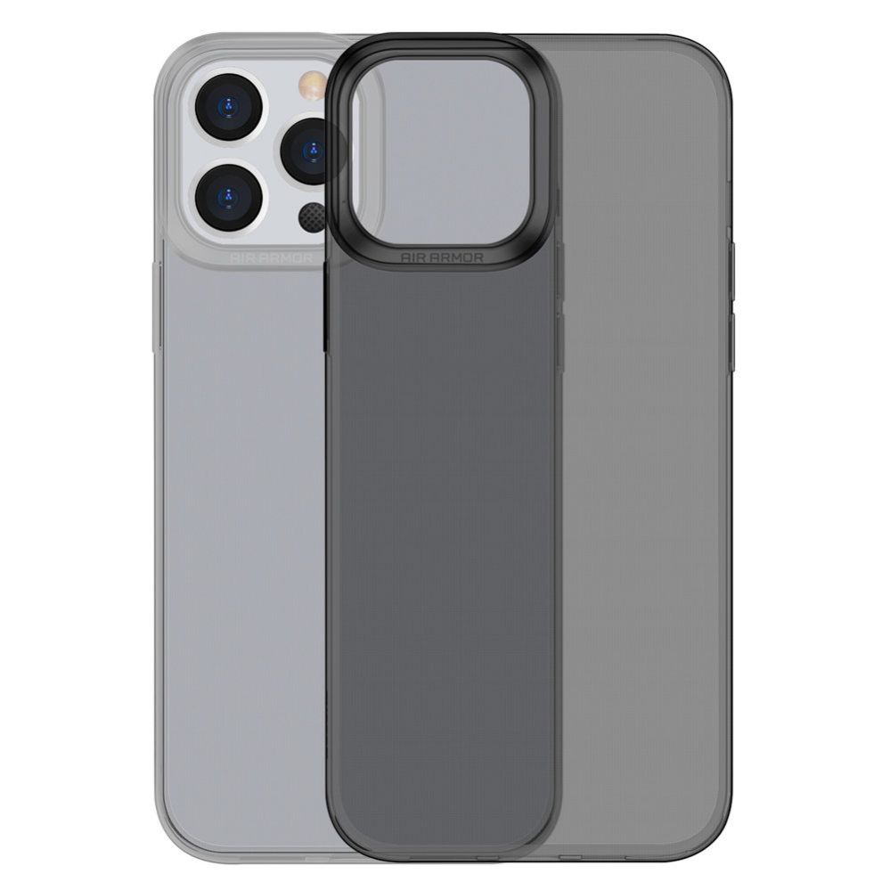 Back panel cover Baseus Baseus Simple Series Case transparent gel case for iPhone 13 Pro black (ARAJ000401)