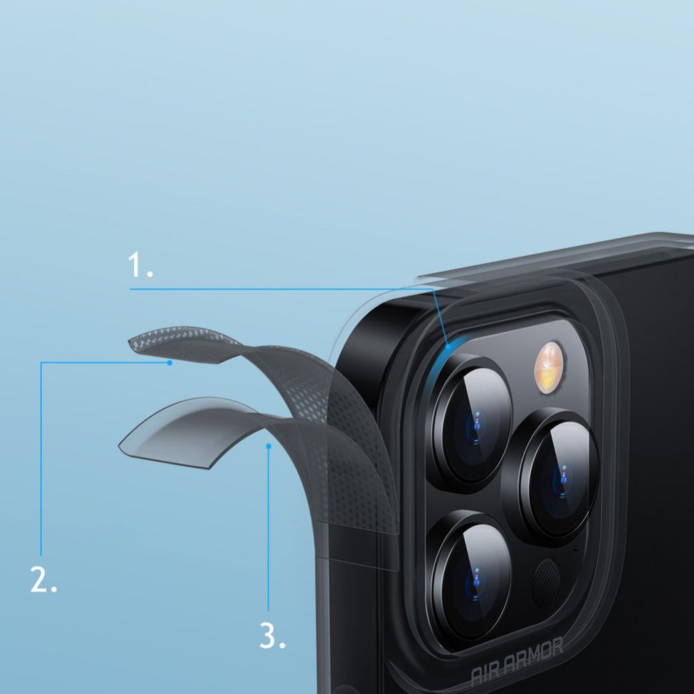 Back panel cover Baseus Baseus Simple Series Case transparent gel case for iPhone 13 Pro black (ARAJ000401)