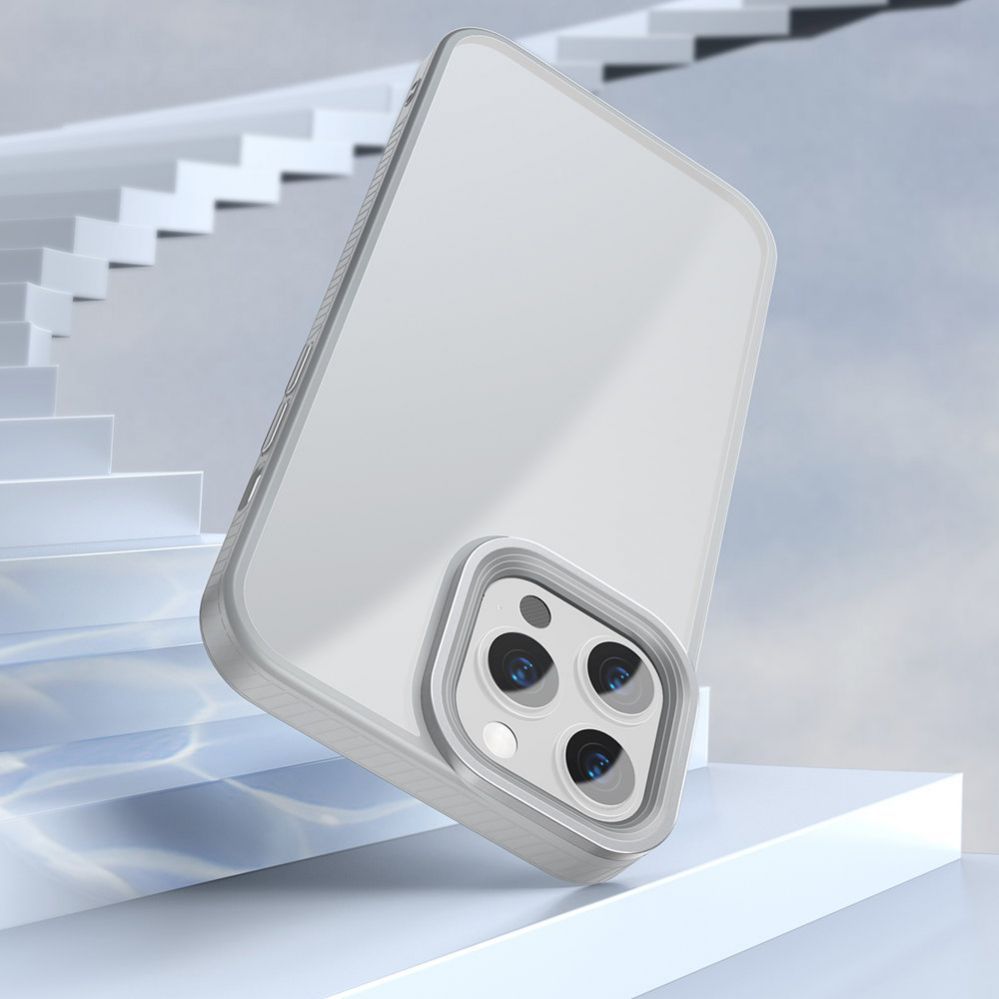 Back panel cover Baseus Baseus Crystal Phone Case Armor Case for iPhone 13 Pro with Gel Frame gray (ARJT000413)