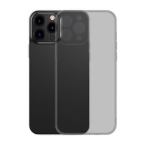 Aizmugurējais vāciņš Baseus  Baseus Frosted Glass Case Cover for iPhone 13 Pro Hard Cover with Gel Frame black (ARWS000401)