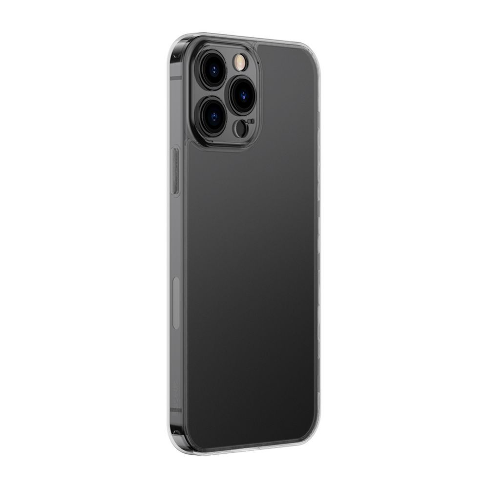 Tagakaaned Baseus Baseus Frosted Glass Case Cover for iPhone 13 Pro Hard Cover with Gel Frame black (ARWS000401)