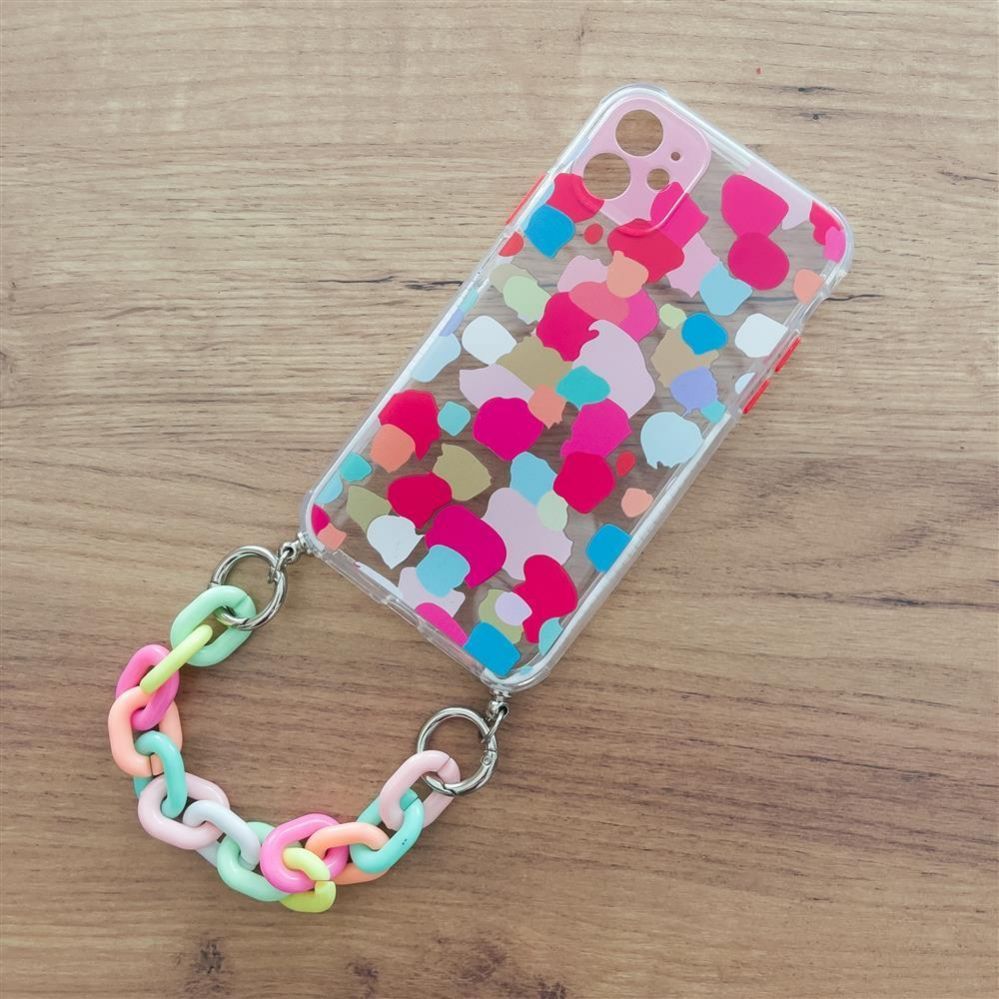 Back panel cover Hurtel Color Chain Case gel flexible elastic case cover with a chain pendant for Samsung Galaxy S20 FE 5G multicolour (1)