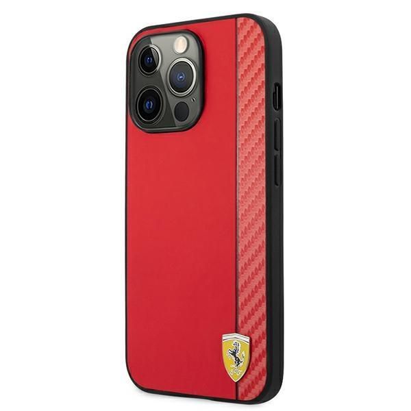 Tagakaaned Ferrari Ferrari FESAXHCP13XRE iPhone 13 Pro Max 6.7" red/red hardcase On Track Carbon Stripe