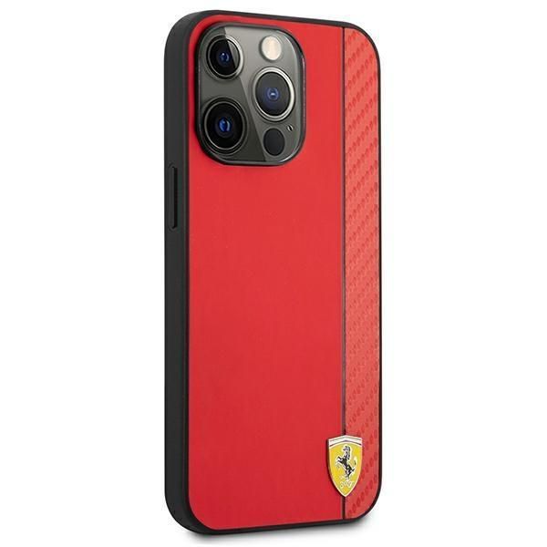 Tagakaaned Ferrari Ferrari FESAXHCP13XRE iPhone 13 Pro Max 6.7" red/red hardcase On Track Carbon Stripe