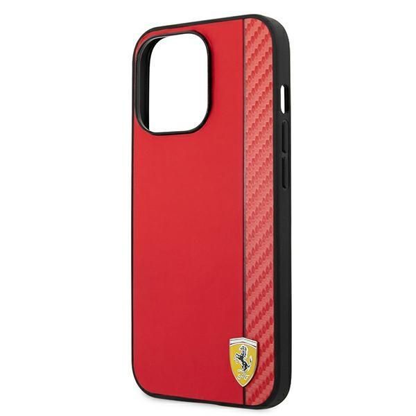 Tagakaaned Ferrari Ferrari FESAXHCP13XRE iPhone 13 Pro Max 6.7" red/red hardcase On Track Carbon Stripe