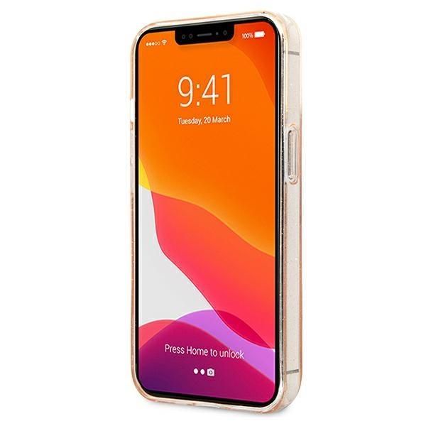 Back panel cover Karl Lagerfeld Karl Lagerfeld KLHCP13LKHTUGLGO iPhone 13 Pro / 13 6,1" złoty/gold hardcase Glitter Karl`s Head