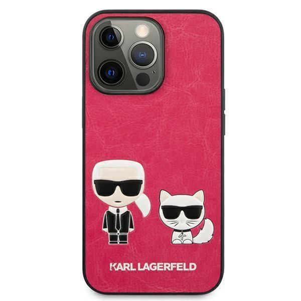 Back panel cover Karl Lagerfeld Karl Lagerfeld KLHCP13LPCUSKCP iPhone 13 Pro / 13 6,1" fuksja/fuchsia hardcase Ikonik Karl & Choupette