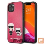 Back panel cover Karl Lagerfeld  Karl Lagerfeld Ikonik Karl&Choupette iPhone 13 mini case - fuchsia 