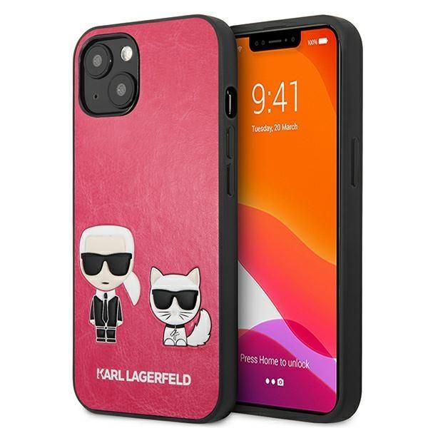 Back panel cover Karl Lagerfeld Karl Lagerfeld KLHCP13SPCUSKCP iPhone 13 mini 5,4" fuksja/fuchsia hardcase Ikonik Karl & Choupette