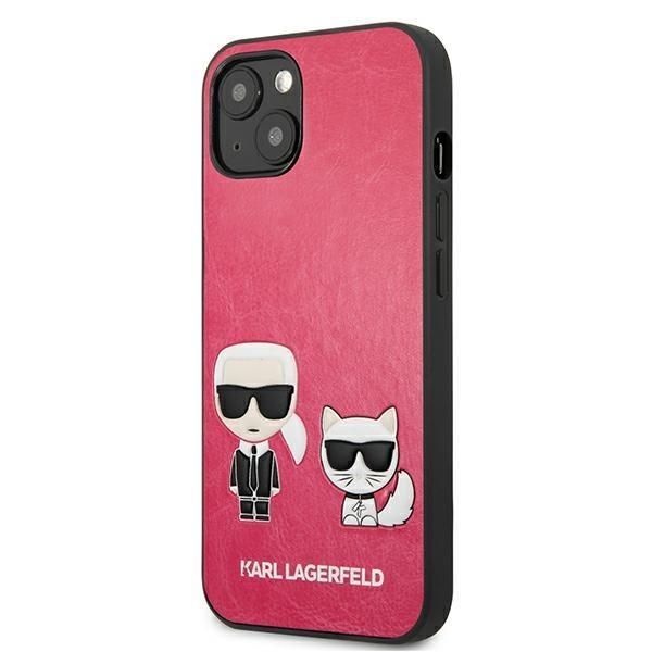 Back panel cover Karl Lagerfeld Karl Lagerfeld KLHCP13SPCUSKCP iPhone 13 mini 5,4" fuksja/fuchsia hardcase Ikonik Karl & Choupette