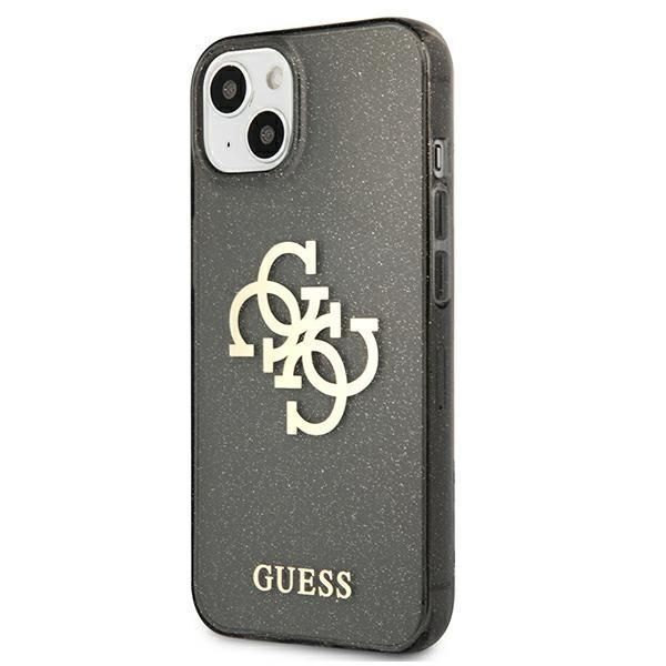 Aizmugurējais vāciņš Guess Guess GUHCP13SPCUGL4GBK iPhone 13 mini 5.4" black/black hard case Glitter 4G Big Logo