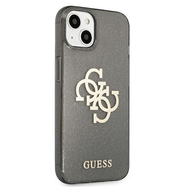 Aizmugurējais vāciņš Guess Guess GUHCP13SPCUGL4GBK iPhone 13 mini 5.4" black/black hard case Glitter 4G Big Logo