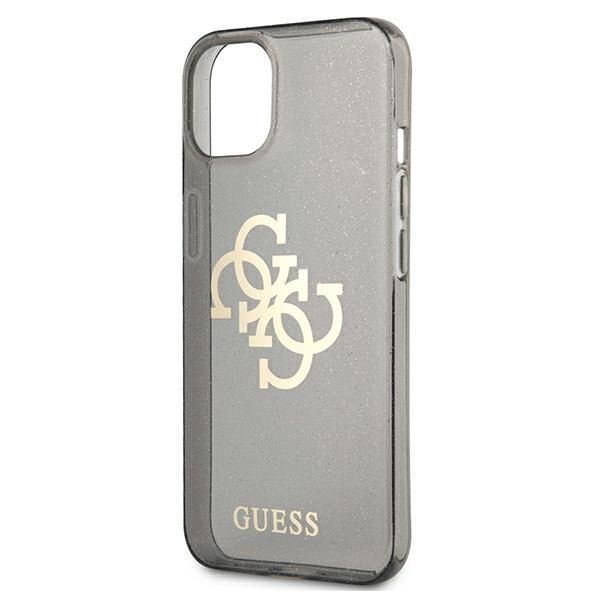 Aizmugurējais vāciņš Guess Guess GUHCP13SPCUGL4GBK iPhone 13 mini 5.4" black/black hard case Glitter 4G Big Logo