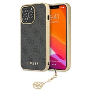 Aizmugurējais vāciņš Guess  Guess GUHCP13XGF4GGR iPhone 13 Pro Max 6.7" grey/grey hardcase 4G Charms Collection 