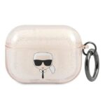 Nugarėlės dėklai Karl Lagerfeld  Karl Lagerfeld KLAPUKHGD AirPods Pro cover złoty/gold Glitter Karl`s Head 
