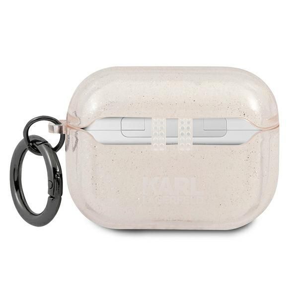 Back panel cover Karl Lagerfeld Karl Lagerfeld KLAPUKHGD AirPods Pro cover złoty/gold Glitter Karl`s Head