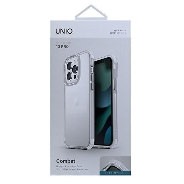 Back panel cover UNIQ Uniq Combat case for iPhone 13 Pro / iPhone 13 - white