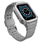 Aizmugurējais vāciņš Hurtel - Protect Strap Band for Apple Watch 38/40/41mm Armored Case Strap - Gray, Silver 
