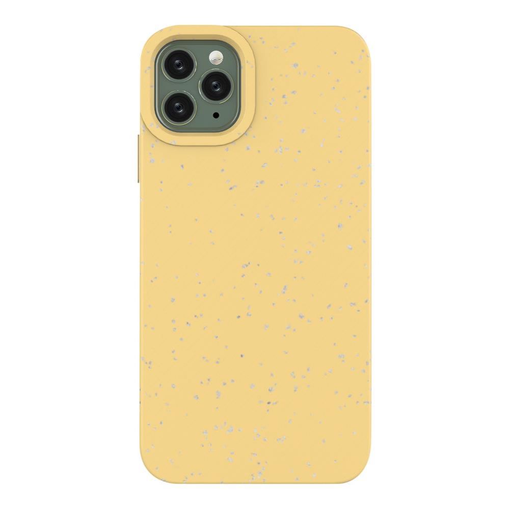 Aizmugurējais vāciņš Hurtel Eco Case Case for iPhone 11 Pro Max Silicone Cover Phone Cover Yellow