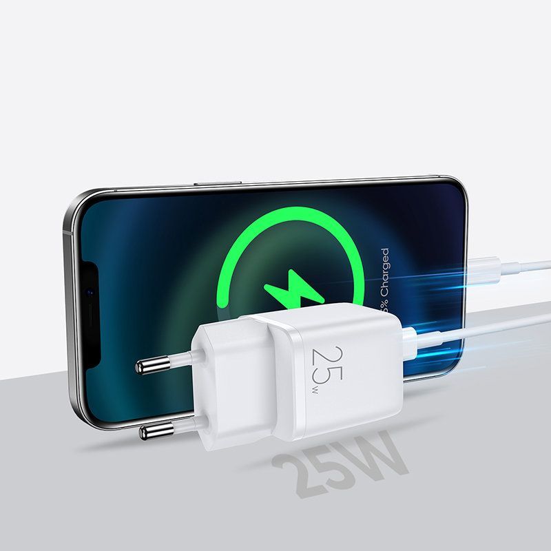 Adaptrid Joyroom Joyroom fast wall charger USB Type C 25W 3A EU plug white (L-P251)