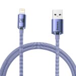 Kabelis Baseus  Baseus Crystal Shine Series cable USB cable for fast charging and data transfer USB Type A - Lightning 2.4A 1.2m purple (CAJY000005)