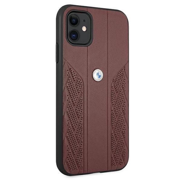 Tagakaaned BMW Etui BMW BMHCN61RSPPR iPhone 11 6,1" / Xr czerwony/red hardcase Leather Curve Perforate
