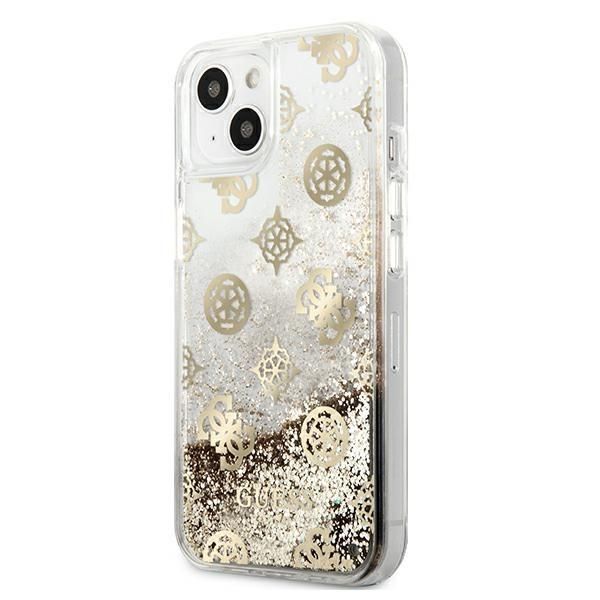 Nugarėlės dėklai Guess Guess GUHCP13SLGPEGO iPhone 13 mini 5.4" gold/gold hardcase Peony Liquid Glitter