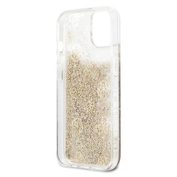 Nugarėlės dėklai Guess Guess GUHCP13SLGPEGO iPhone 13 mini 5.4" gold/gold hardcase Peony Liquid Glitter